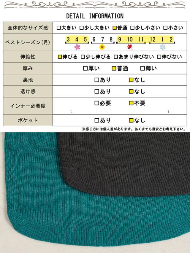 前後2wayラメリブニット