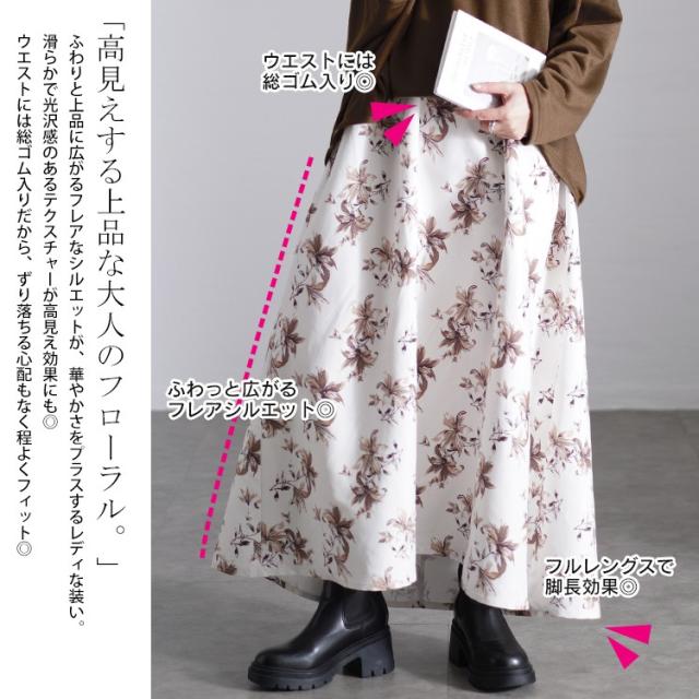 花柄ドッキングパーカーワンピース