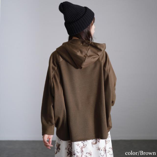 花柄ドッキングパーカーワンピース