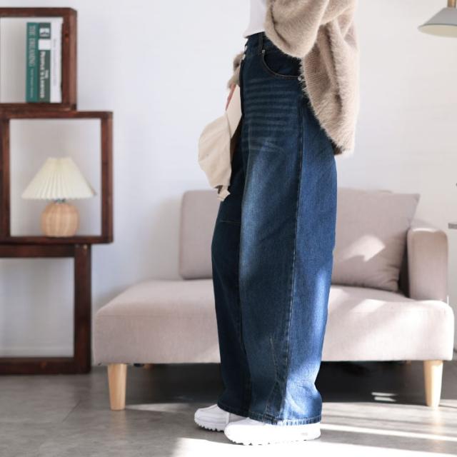 コットンデニムカーブパンツ