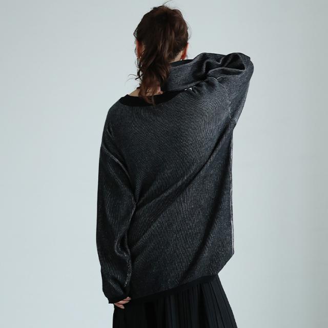 ツートンリブVネックプルオーバー