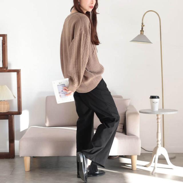 センターシームブーツカットパンツ