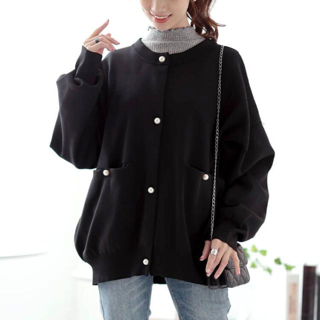 パールボタンニットカーディガン