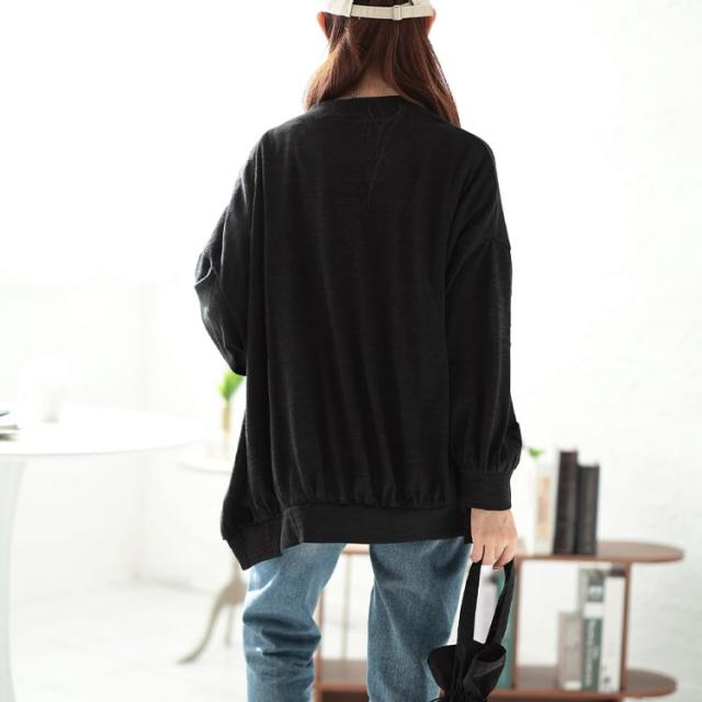 Vネック裾ギャザーカーディガン