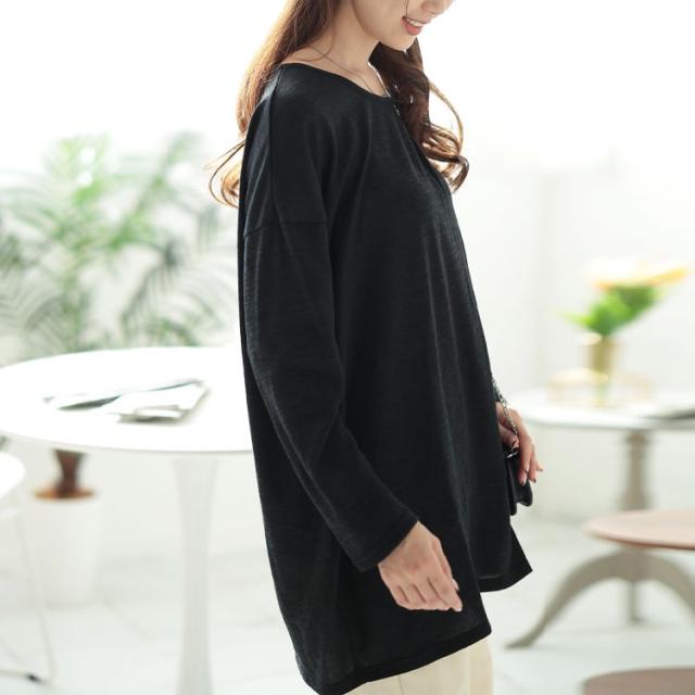 胸タックコクーン切り替えプルオーバー