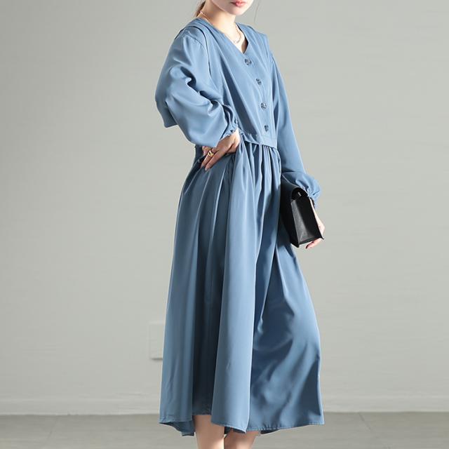 サイドリボンベストドッキングワンピース