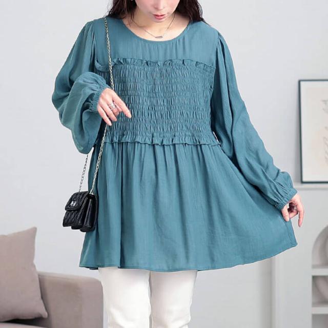 シャーリングビスチェドッキングチュニック