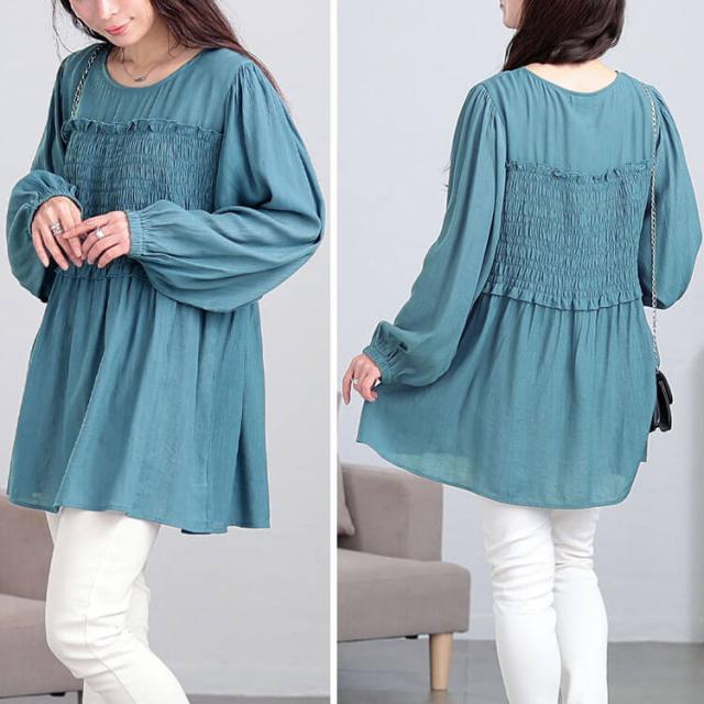 シャーリングビスチェドッキングチュニック