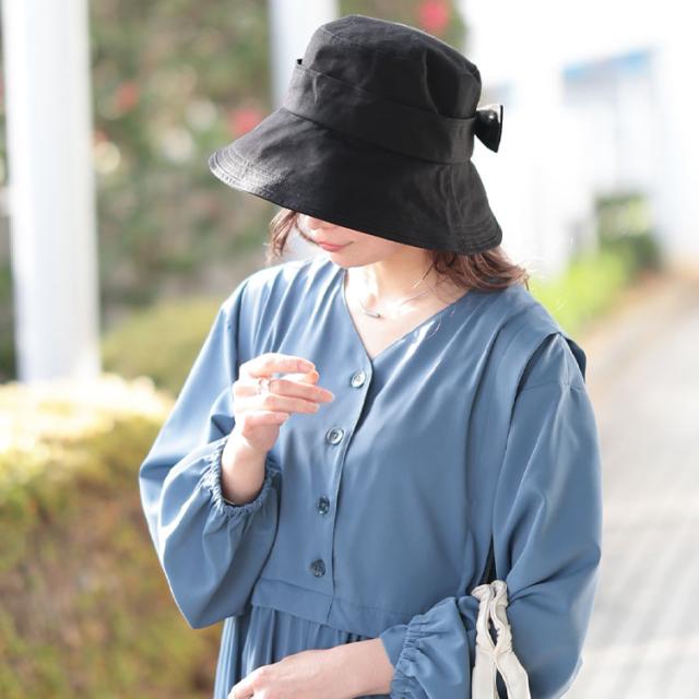 リボンバケットハット