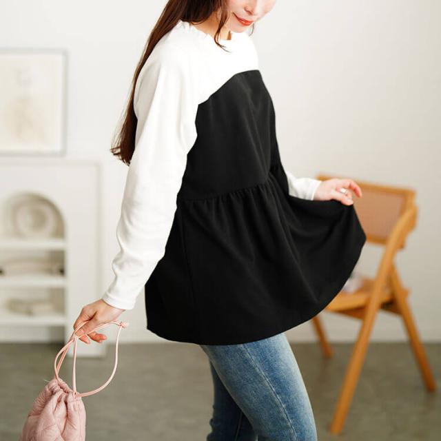 ビスチェドッキングフリルネックチュニック