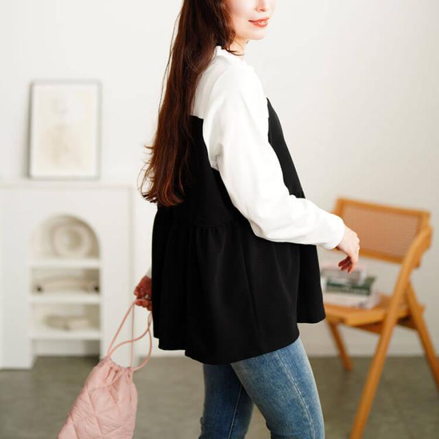 ビスチェドッキングフリルネックチュニック