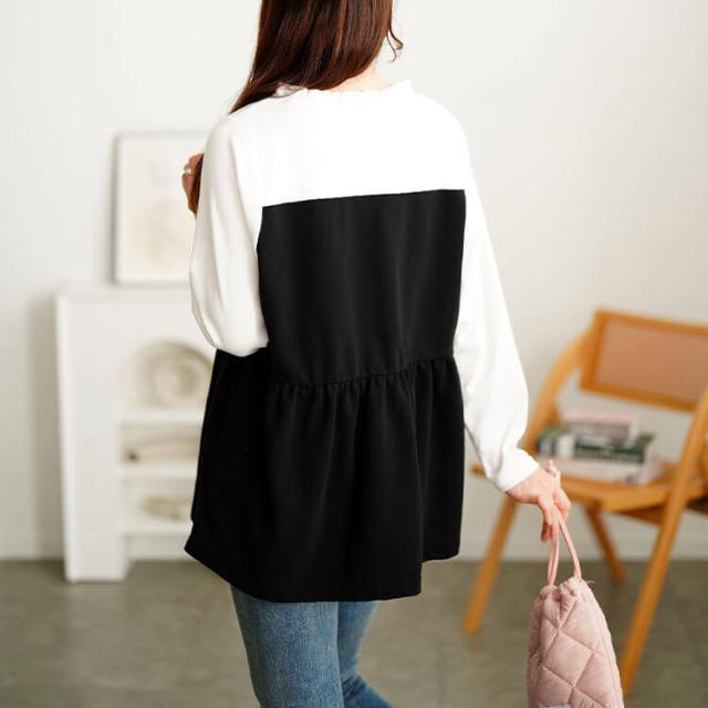 ビスチェドッキングフリルネックチュニック