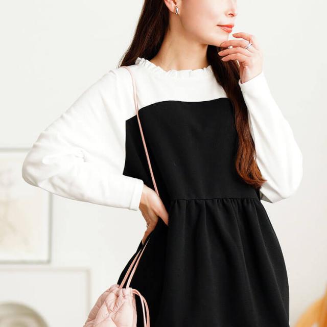 ビスチェドッキングフリルネックチュニック