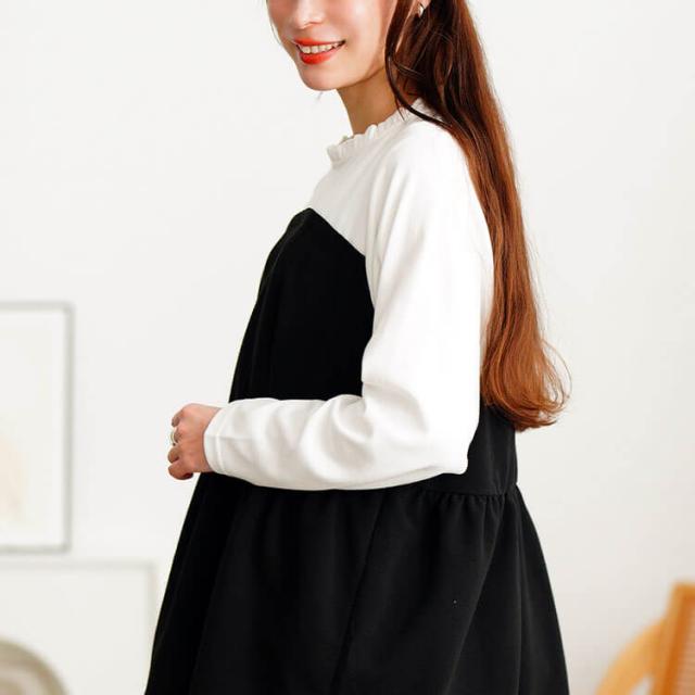 ビスチェドッキングフリルネックチュニック