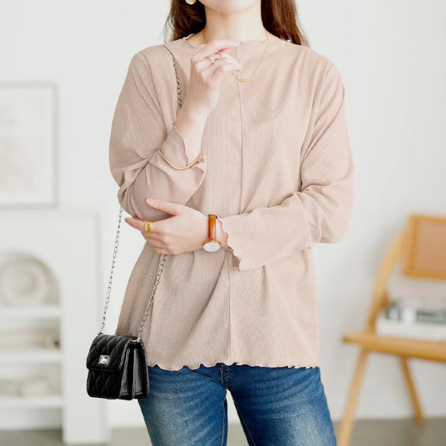 前後2wayラメシアーメロートップス