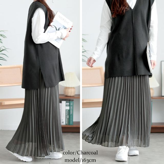 シフォンプリーツスカート