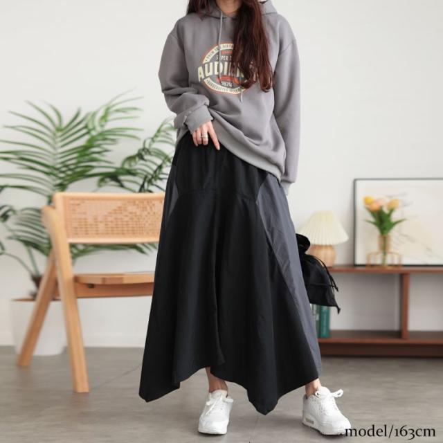 バイカラー切り替えイレヘムスカート