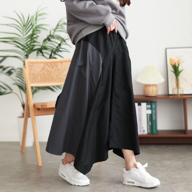 バイカラー切り替えイレヘムスカート