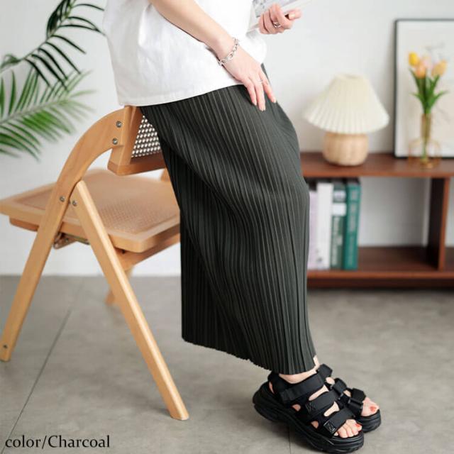 ランダムプリーツナロースカート