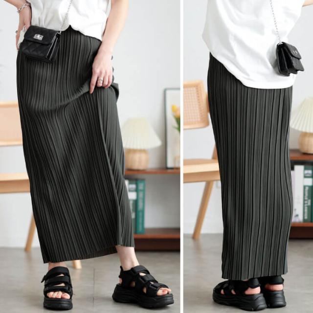 ランダムプリーツナロースカート