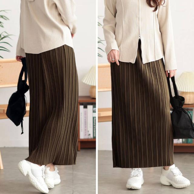 ランダムプリーツナロースカート