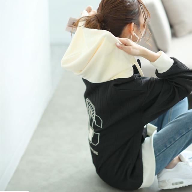 バックロゴジップアップパーカー