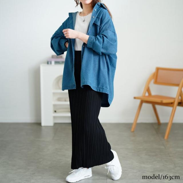 ビッグポケットオーバーサイズデニムシャツ