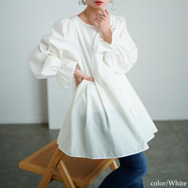 キャンディスリーブタック切り替えチュニック