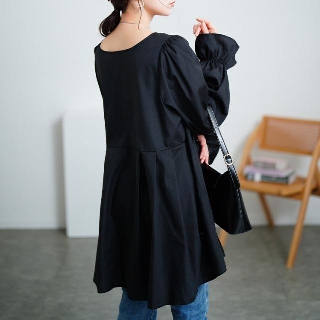 キャンディスリーブタック切り替えチュニック