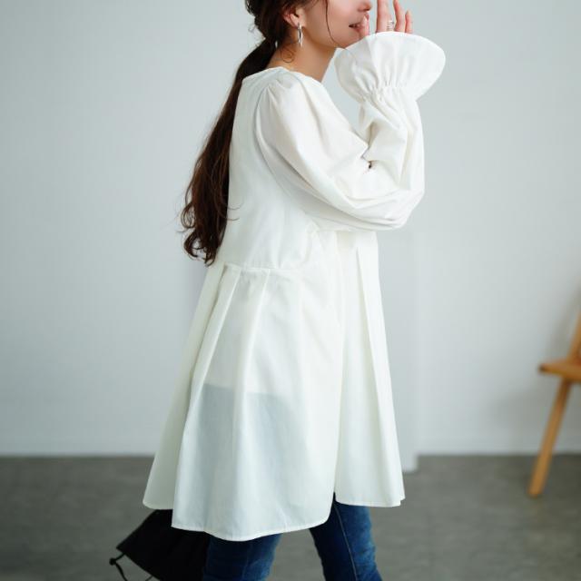 キャンディスリーブタック切り替えチュニック