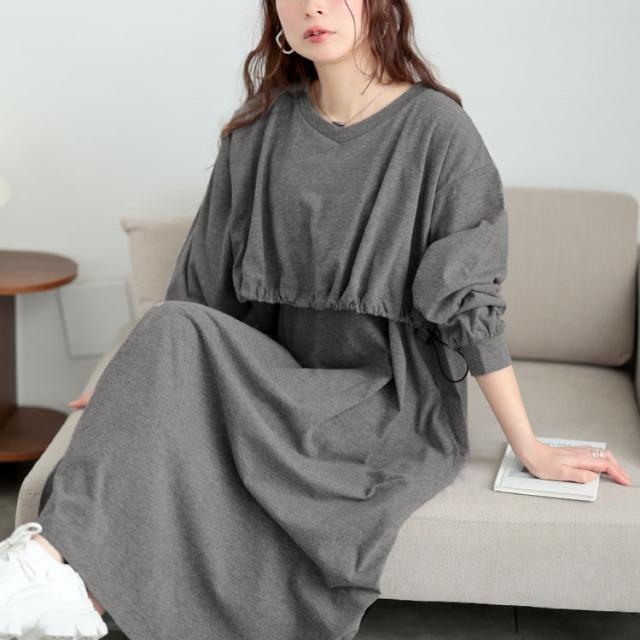 ドロストレイヤードワンピース