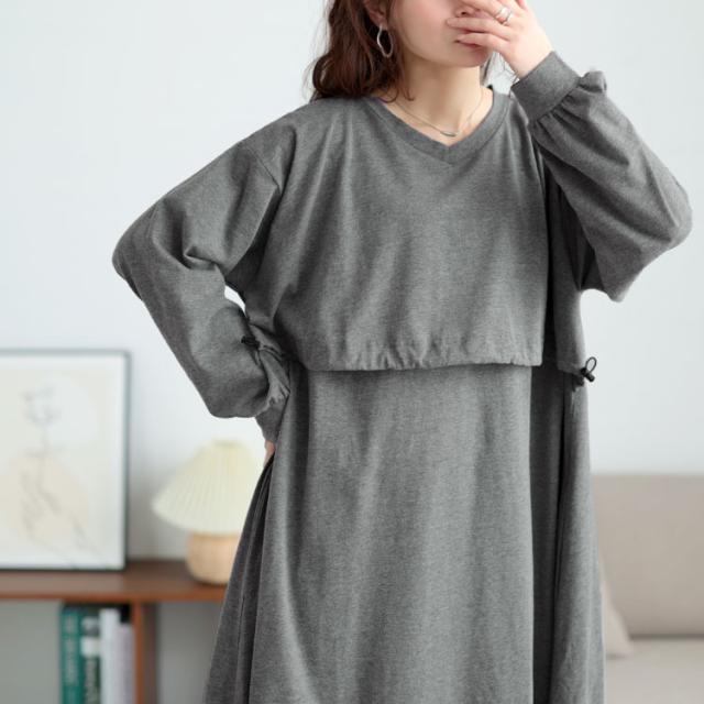 ドロストレイヤードワンピース