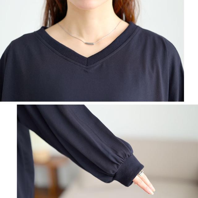 Vネックドルマンチュニック