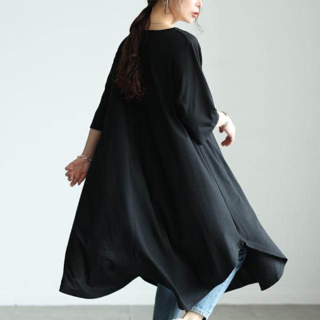 ラウンド裾フレアワンピース