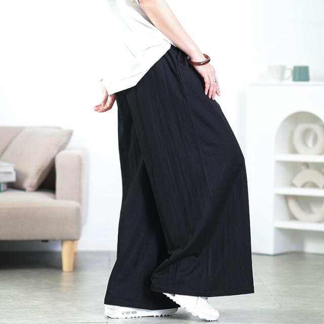 UVカット＆接触冷感ストレッチ鹿の子ワイドフレアパンツ