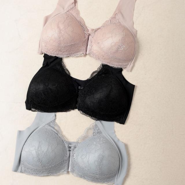 フロントホックシームレスブラ