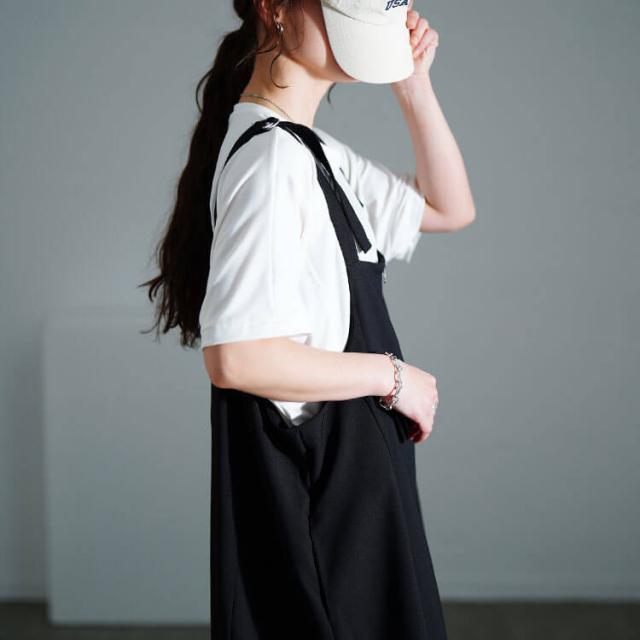 フロントZIPバルーンジャンパースカート