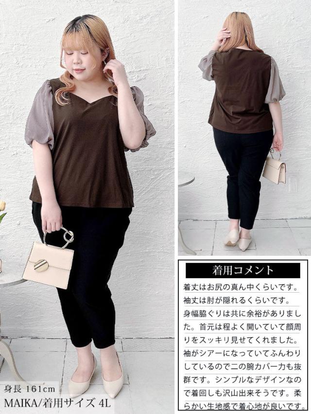 シフォンバルーンスリーブプルオーバー