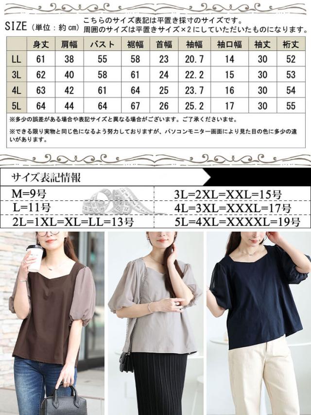 シフォンバルーンスリーブプルオーバー