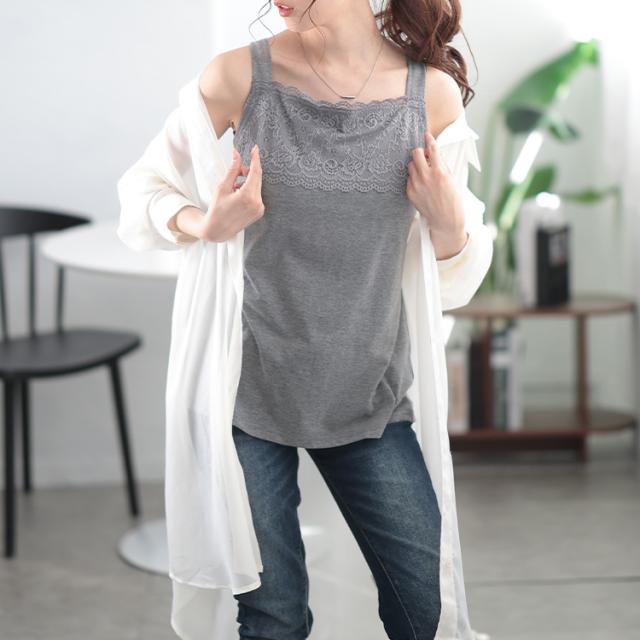 スカラップレースタンクトップ