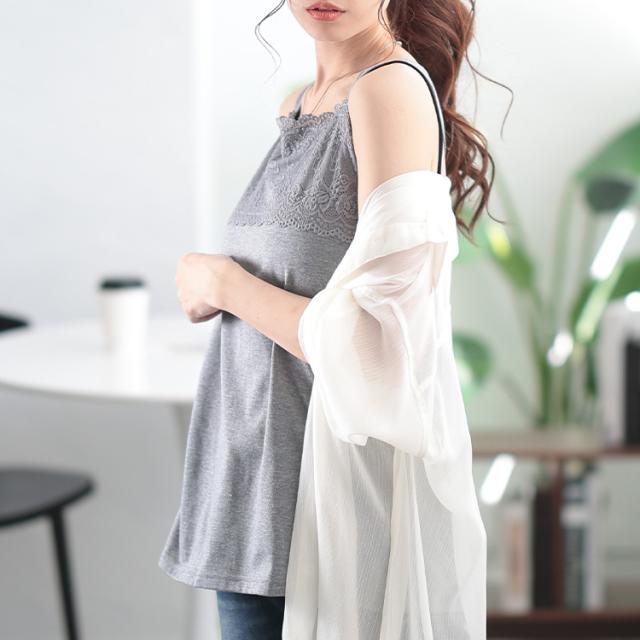 スカラップレースタンクトップ