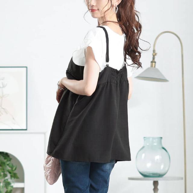 接触冷感&UVカットペプラムキャミビスチェ