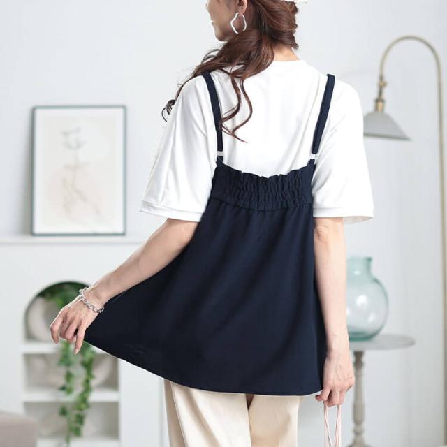 接触冷感&UVカットペプラムキャミビスチェ