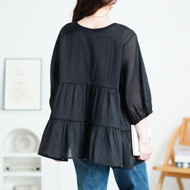 前後2wayリボンティアードチュニック