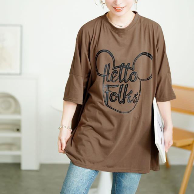ビッグプリントオーバーサイズTシャツ