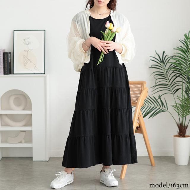 接触冷感ティアードワンピース