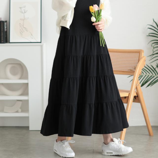 接触冷感ティアードワンピース