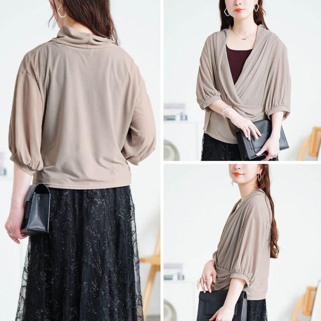 ストレッチカシュクールブラウス