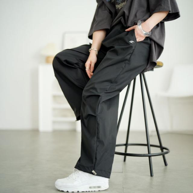 裾ドローコードパラシュートパンツ