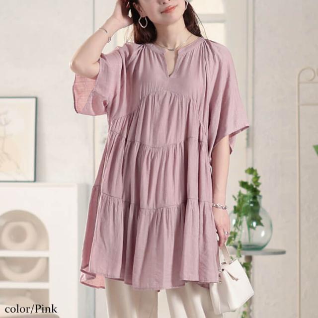 ティアードワッシャーミニワンピース